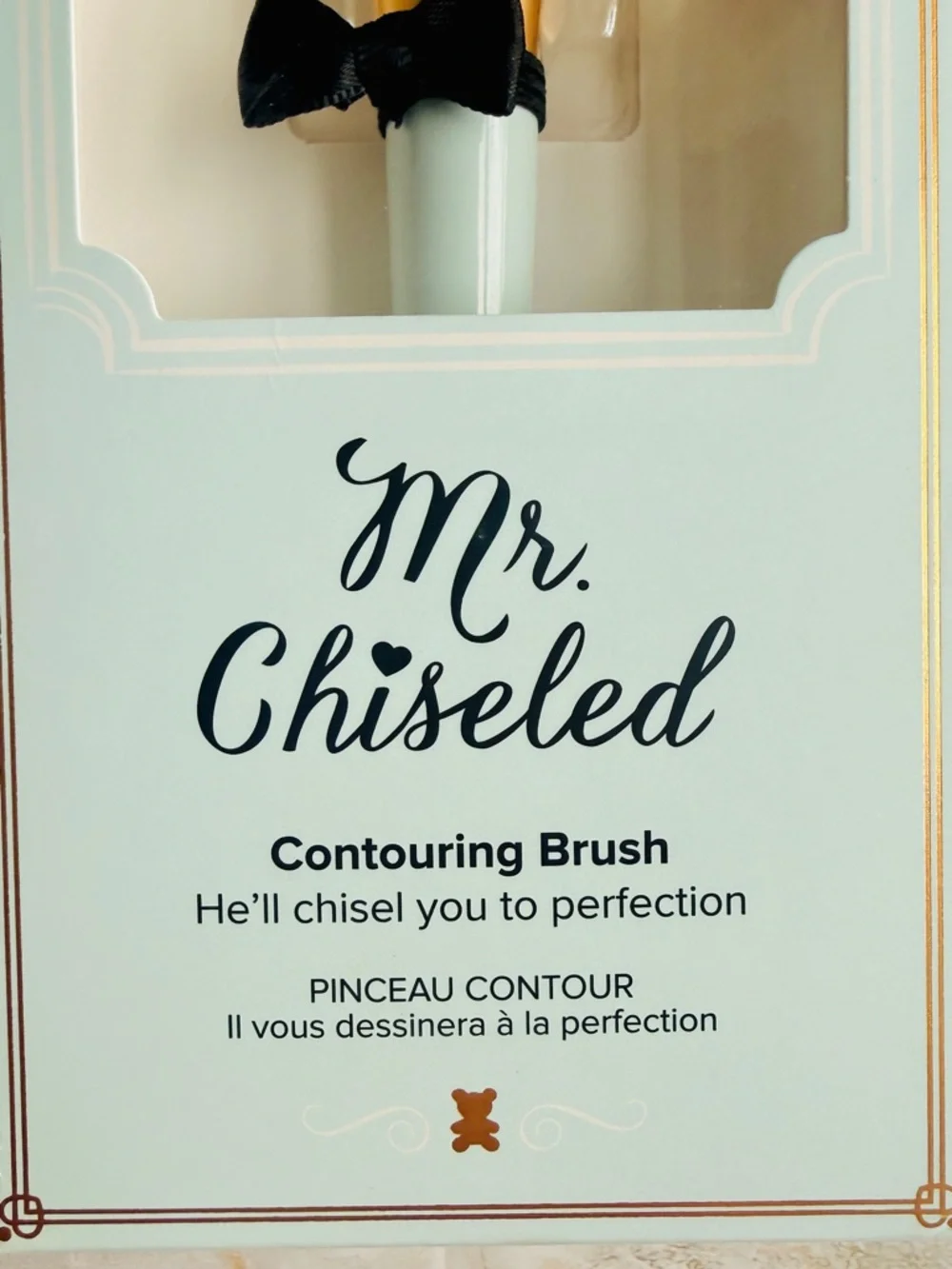 Too Faced Mr. Chiseled Contouring Brush Teddy Bear Hair NIB